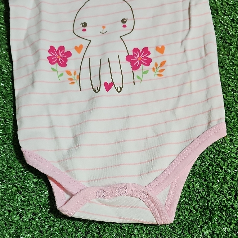 Pink Striped Bunny Onsie - Picture 3 of 6